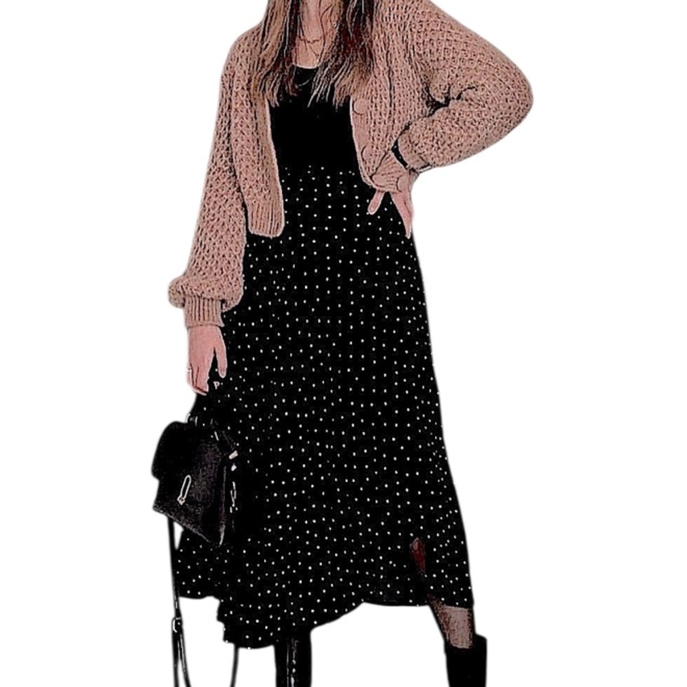 Tres Paquette Woman’s Vintage Black & White Swiss Polka Dot Long Midi Skirt Sz 6